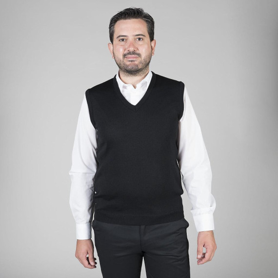 Men's work vest, dismantled, beaked neck, RACTIC PUNTO with LANA MERINO UNIFORMES GARY'S 102200
