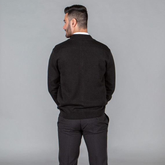Male jacket with black zipper, in thick acrylic knit fabric UNIFORMES GARY'S 102800