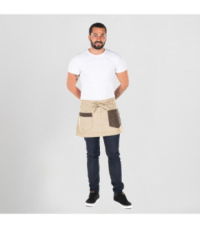 Delantal corto, tejido arpillera SINAI 38X65 CM UNIFORMES GARY'S 148400