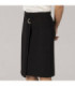 Gonna nera incrociata senza tasche in tessuto TRIVIAL UNIFORMES GARY'S 150003