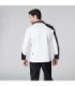 Veste de cuisine homme avec détails en simili cuir noir GIL UNIFORMES GARY'S 940100