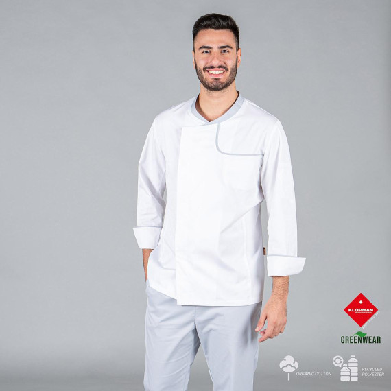 Jaqueta de cozinha com punhos virados tecido Klopmam Naturewear OTERO UNIFORMES GARY'S 942500