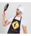 Apron with bib and front pocket, made of flat fabric DANGER 80x69 cm UNIFORMS GARY'S 150080