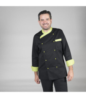 Unisex-Kochjacke mit langen Ärmeln und lockerer Passform, SARGA-Gewebe 65% PES 35% CO PARÍS UNIFORMES GARY'S 930800