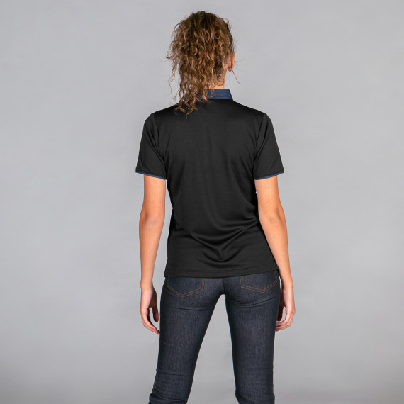 Polo de mulher com colarinho de camisa e mangas curtas, tecido PIQUÉ COOLMAX UNIFORMES GARY'S 852900
