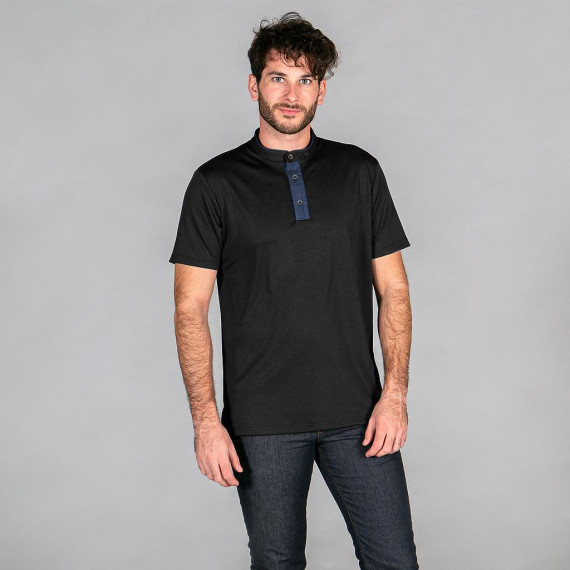 Men's polo with mao collar RED LINE, COOLMAX PIQUÉ fabric UNIFORMS GARY'S 852600