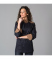 Unisex long sleeve kitchen jacket with elastic denim Mao collar UNIFORMES GARY'S 946700