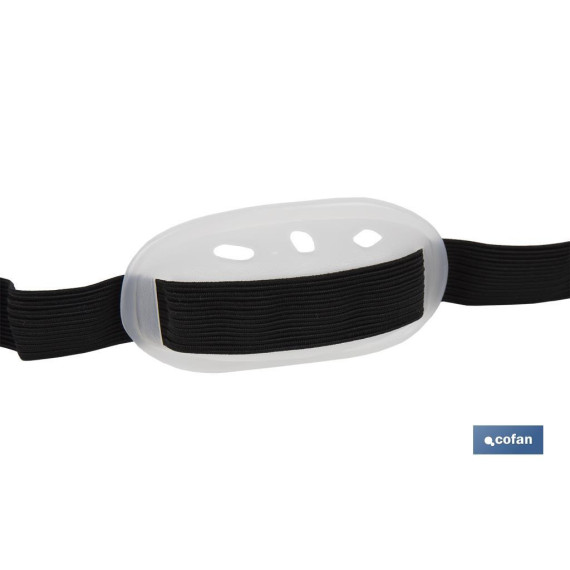 Barboteuse élastique compatible avec le casque de chantier COFAN 11000189.