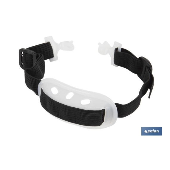 Elastic chin strap compatible with COFAN construction helmet 11000189.