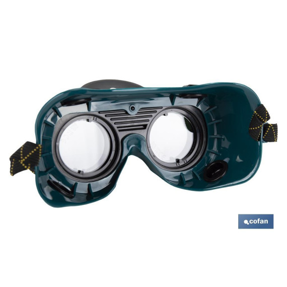 Lunettes de sécurité pour soudeurs, verres rabattables EN 166/EN 175 COFAN 11000022