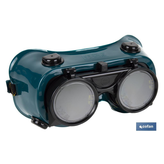 Lunettes de sécurité pour soudeurs, verres rabattables EN 166/EN 175 COFAN 11000022