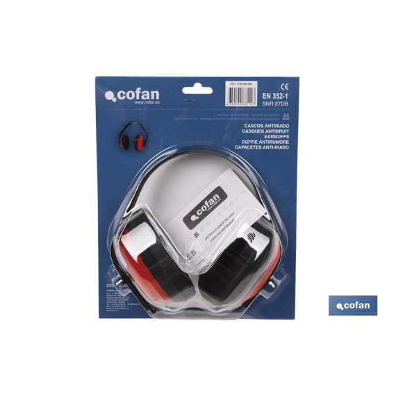 Geräuschdämpfender Helm Farbe Rot SNR: 27 dB EN 352-1 COFAN 11000041