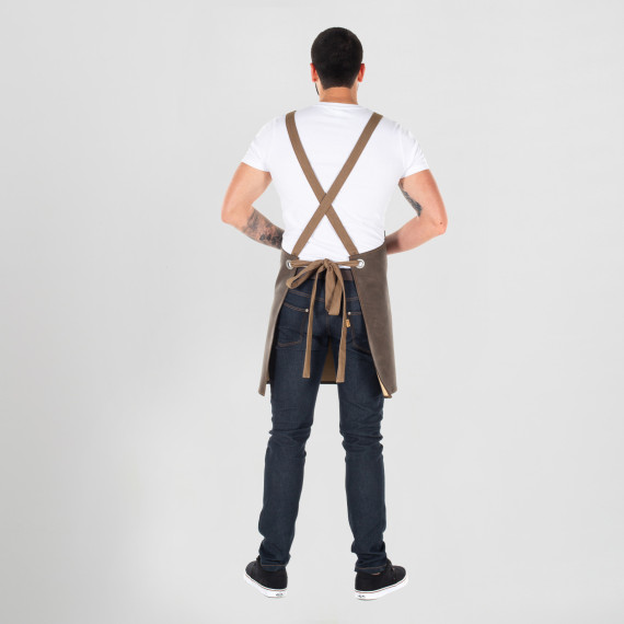 Grembiule da lavoro con bretelle in denim elasticizzato in polipelle MONTE 74X67 CM UNIFORMI GARY'S 155400