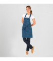 Grembiule da ristorazione in denim lavato 100% cotone con 5 tasche frontali JUHA 68x77 CM UNIFORMI GARY'S 155700