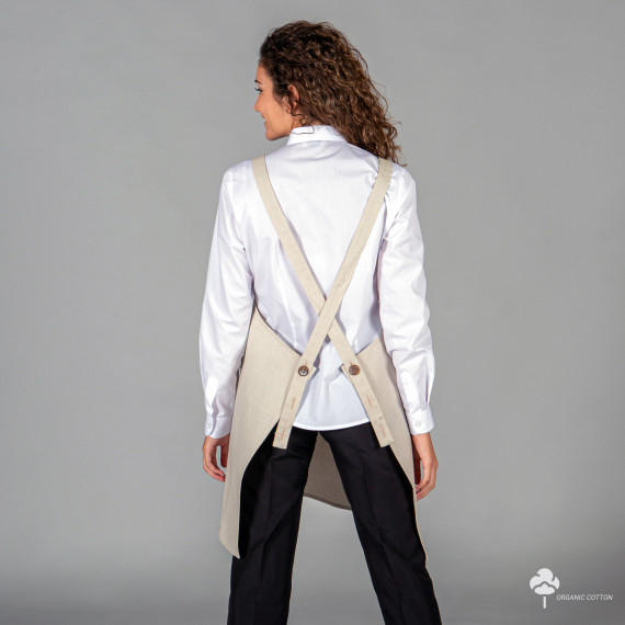 Loose apron with bib and front pockets, NATUREWEAR UNIFORMS GARY'S 157400 restaurants.