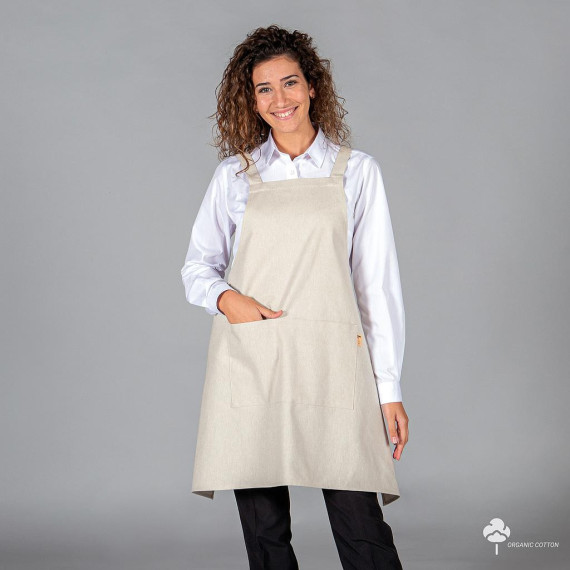Loose apron with bib and front pockets, NATUREWEAR UNIFORMS GARY'S 157400 restaurants.
