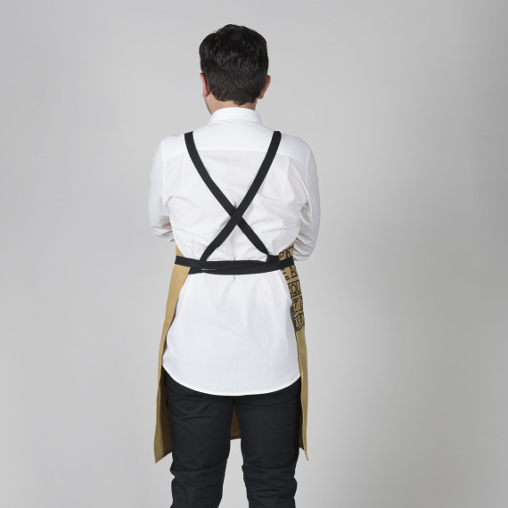 Gourmet bib apron printed 92X75 cm SARGA UNIFORMES GARY'S 158100