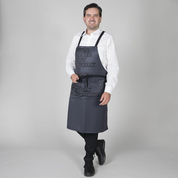 Gourmet bib apron printed 92X75 cm SARGA UNIFORMES GARY'S 158100