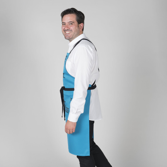 Delantal con peto gourmet estampado 92X75 cm tejido SARGA UNIFORMES GARY'S 158100
