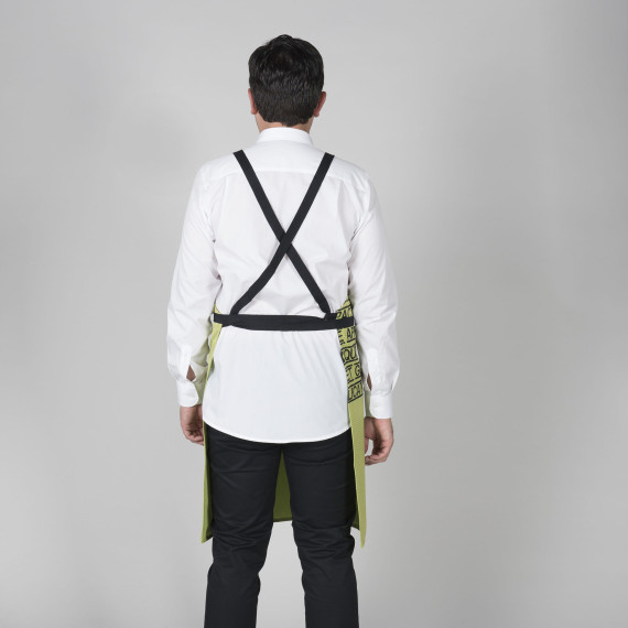Schürze mit Latz Gourmet bedruckt 92X75 cm Gewebe SARGA UNIFORMES GARY'S 158100