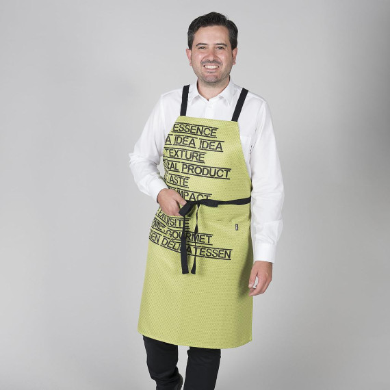 Gourmet bib apron printed 92X75 cm SARGA UNIFORMES GARY'S 158100