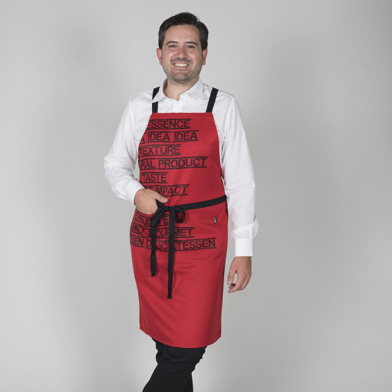 Avental com peito gourmet estampado 92X75 cm tecido SARGA UNIFORMES GARY'S 158100