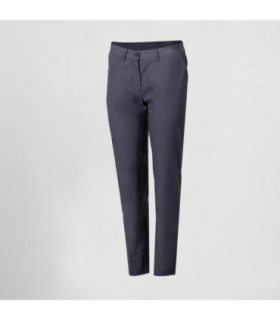 Calças de mulher chino, design semi ajustado slim fit, com bolsos, em tecido de sarja UNIFORMES GARY'S 206100.