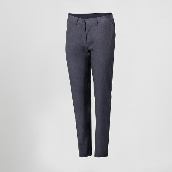 Pantalon femme chino, design semi-ajusté slim fit, avec poches, en tissu sergé UNIFORMES GARY'S 206100.
