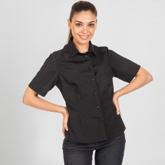 Blouse pour femme à manches courtes et pinces, tissu popeline POP REDLINE UNIFORMES GARY'S 288000
