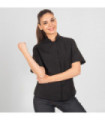 Blouse pour femme avec col mao et manches courtes, tissu popeline redline UNIFORMES GARY'S 288300