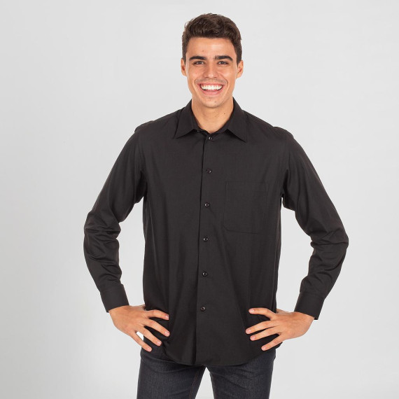 Chemise pour homme à manches longues avec poche sur la poitrine, en tissu popeline POP REDLINE UNIFORMES GARY'S 295000.