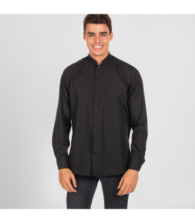 Chemise pour homme avec col mao et manches longues, en tissu popeline POP REDLINE UNIFORMES GARY'S 296000.