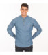 Hemd mit Mao-Kragen, aus gewaschenem Denim-Popeline, Slim Fit, ROMEO UNIFORMES GARY'S 298200