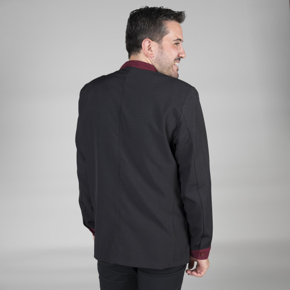 Giacca da uomo con maniche lunghe e colletto mao, polsini color bordeaux UNIFORMI GARY'S 963000
