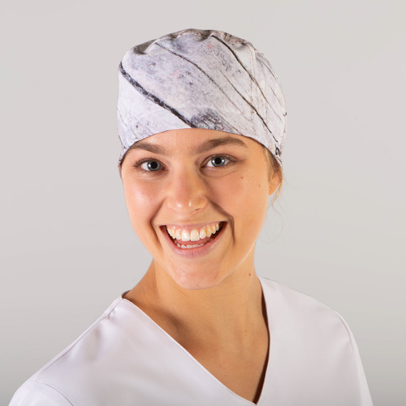 Surgeon cap with elastic back band, nature print GARY'S 445900