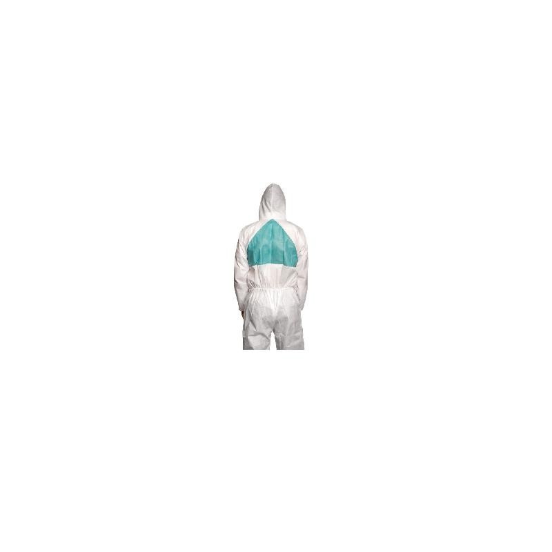 Prenda de protección cómoda frente a polvo y salpicaduras leves, Blanco+Verde tipo 5/6 4520 (20 Unds)