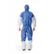 Komfortables Schutzkleid gegen Staub und milder Spritzer, weiß + blau, Typ 5/6 4535 (20 unds)