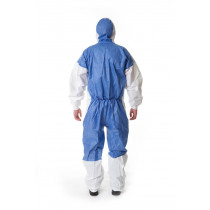 Prenda de protección cómoda frente a polvo y salpicaduras leves, Blanco+Azul, tipo 5/6 4535 (20 Unds)