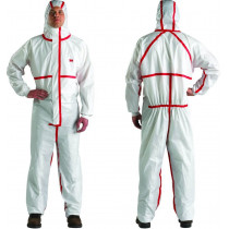 Protezione extra Garmentamento e durata, bianco + rosso, tipo 4/5/6 (20 UNDS)