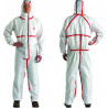 Protective coverall 4565 against particles, splashes of liquid chemicals and aerosols (CE type 4/5/6) White+Red 3M