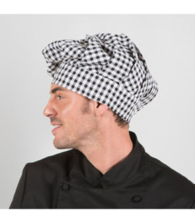 Gorro Gran Chef unisex ajustable con velcro, tejido VICHY BAMBULA UNIFORMES GARY'S 449300