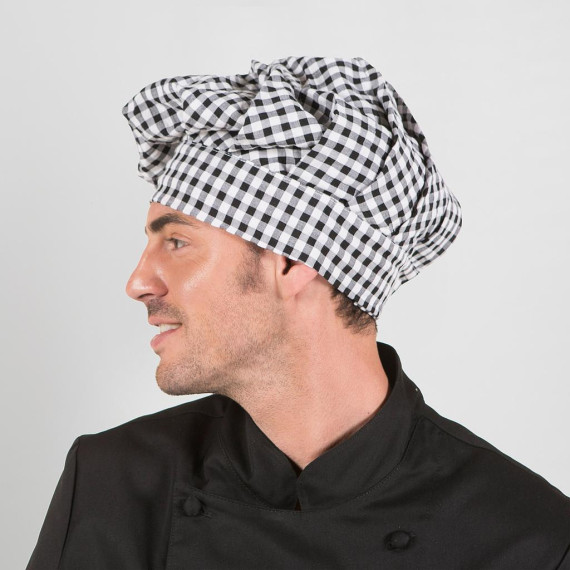 Gran Chef unisex adjustable cap with velcro, VICHY BAMBULA fabric UNIFORMS GARY'S 449300