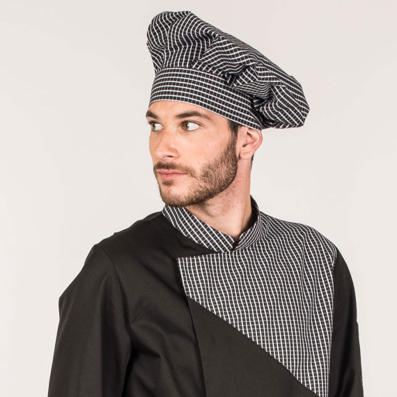 Gorro Gran Chef tipo champignon com velcro, de TELA PLANA DE QUADROS UNIFORMES GARY'S 449400