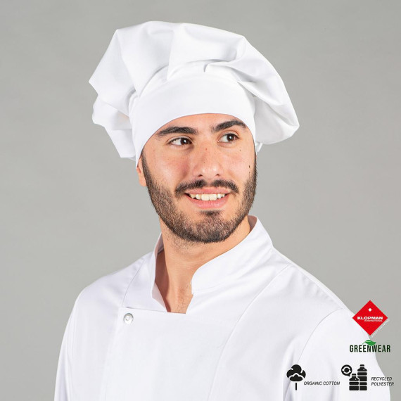 Gorro gran chef tejido reciclado y orgánico 450100