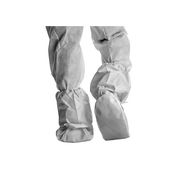 Manteaux en polypropylène en polyéthylène stratifié avec bandes blanches 440 (100 paires)