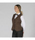 Colete de mulher com decote em V, bolsos e forro interno, tecido WELSH UNIFORMES GARY'S 950005.