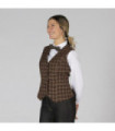 Colete de mulher com decote em V, bolsos e forro interno, tecido WELSH UNIFORMES GARY'S 950005.