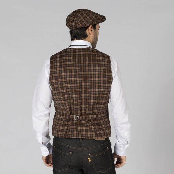 Colete masculino com design fechado, bolsos e ajuste nas costas, tecido WELSH UNIFORMES GARY'S 950004.
