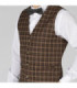 Men's vest with a closed design, pockets, and adjustable back, WELSH UNIFORMES GARY'S 950004 fabric.