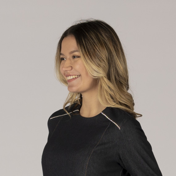 Vestido cremallera metálica trender 550004